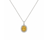 Yellow Sapphire Diamond Necklace-Yellow Sapphire Diamond Necklace - SNTIJ00604