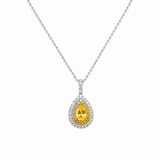 Yellow Sapphire Diamond Necklace-yellow-sapphire-diamond-necklace-sntij00612-983186