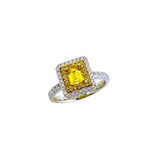 Yellow Sapphire Diamond Ring-Yellow Sapphire Diamond Ring SRTIJ02348