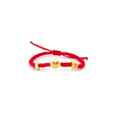 24K Gold Bead "I LOVE YOU" Red String Bracelet - 64R00078478