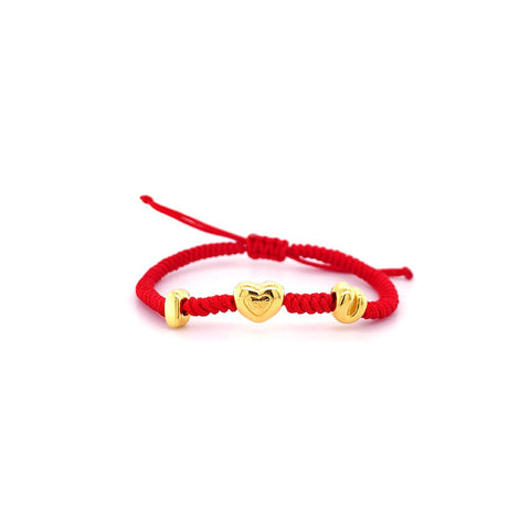 24K Gold Bead "I LOVE YOU" Red String Bracelet - 64R00078478