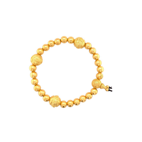 24K Gold Beaded Bracelet -