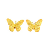 24K Gold Butterfly Earrings -