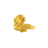 24K Gold Dragon Ring-24K Gold Dragon Ring - CM215415-F