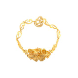 24K Gold Floral Bracelet -