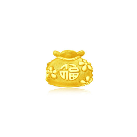 24K Gold Good Fortune Pendant - 23039