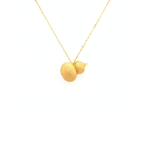 24K Gold Gourd Necklace - 13F03375659