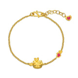 24K Gold Hello Kitty Flower Bracelet - ZBHK107
