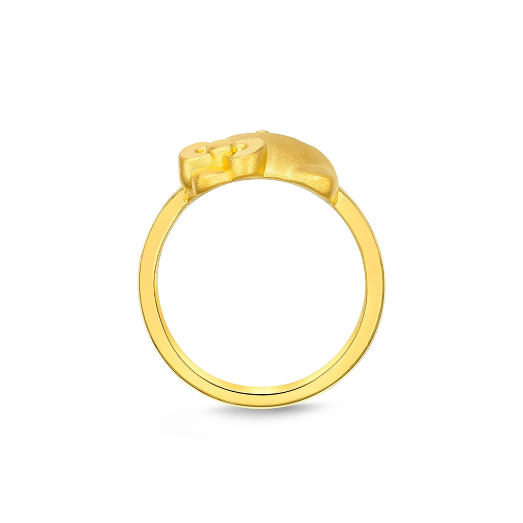 Genuine 24K gold solid engraved luxurious ring, Au999 gold stamped wid –  Spainjewelry