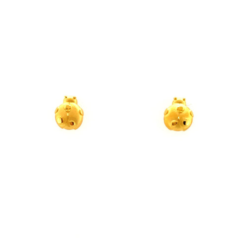24K Gold Ladybug Stud Earrings - 02F10718628
