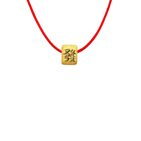 24K Gold Mahjong Pendant - CM22934-R