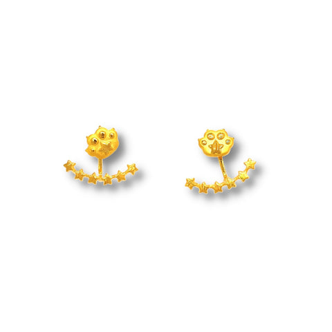 24K Gold Paws Stud Earrings - 02F10733098