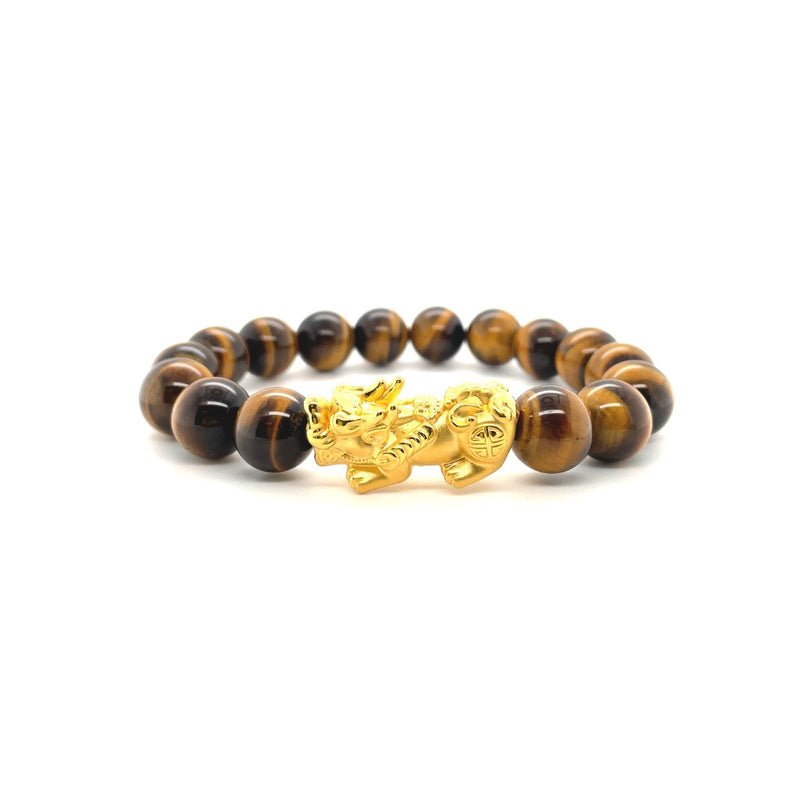 Buy 24K Yellow Gold Electroform AAAA ite Beaded Stretch Feng Shui Pi  Xiu Bracelet, 24K Yellow Gold Bracelet, Beads Bracelet, Stretch Bracelet  113.00 ctw at ShopLC.