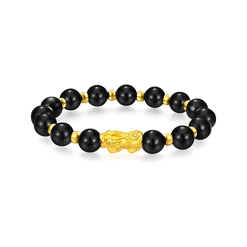 Buy 24K Yellow Gold Electroform AAAA ite Beaded Stretch Feng Shui Pi  Xiu Bracelet, 24K Yellow Gold Bracelet, Beads Bracelet, Stretch Bracelet  113.00 ctw at ShopLC.