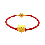 24K Gold Red Cord Bracelet Set - CM30901-R