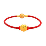 24K Gold Red Cord Bracelet Set - CM30902-R