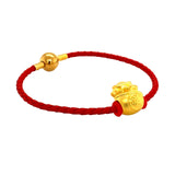 24K Gold Red Cord Bracelet Set - CM31150-R