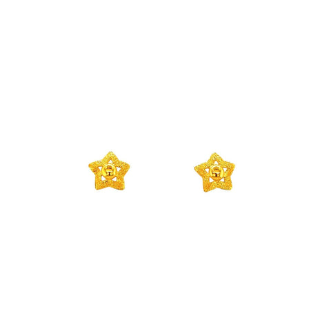 24K Gold Star Stud Earrings - 02F10717834
