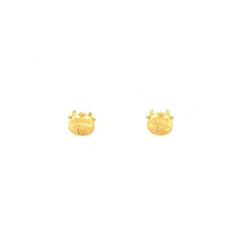 24K Gold Year of the Ox Stud Earrings - 02F10710239
