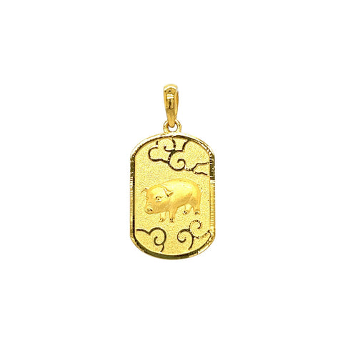 24K Gold Year of the Pig Pendant-24K Gold Year of the Pig Pendant - CM161426