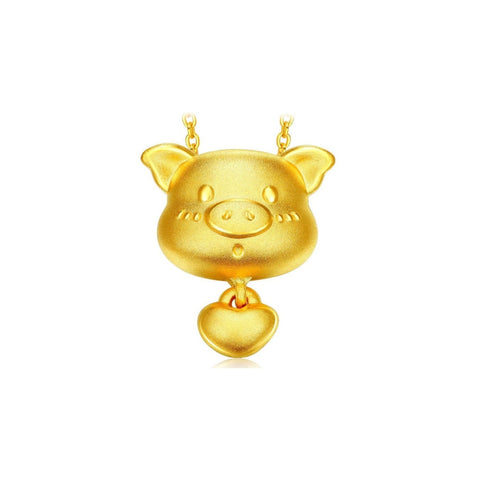 24K Gold Year of the Pig Pendant - CM18774-R