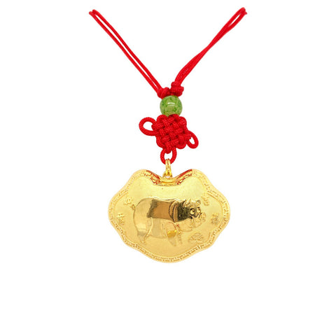 24K Gold Year of the Pig Pendant-24K Gold Year of the Pig Pendant -