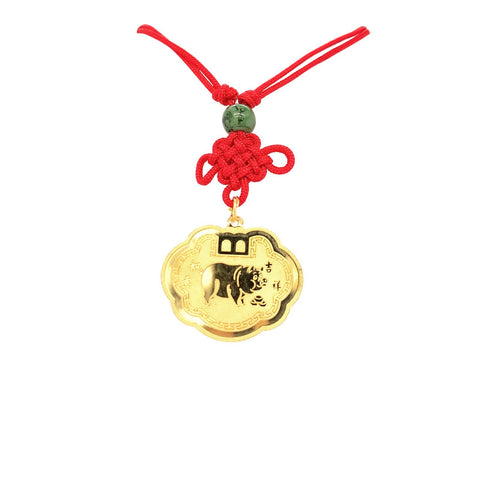 24K Gold Year of the Pig Pendant -