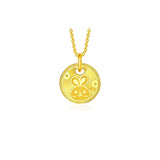 24K Gold Year of the Rabbit Necklace-24K Gold Year of the Rabbit Necklace - CM31657-R