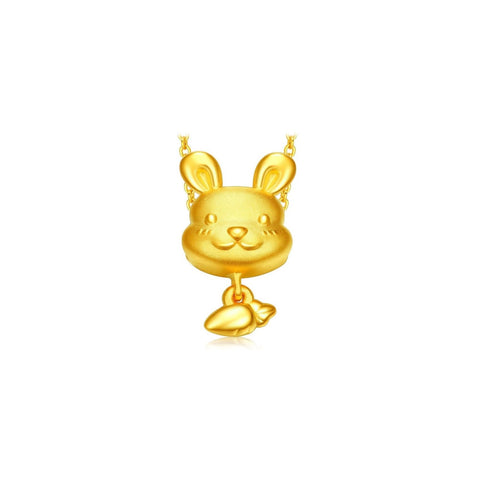 24K Gold Year of the Rabbit Pendant - CM18766-R