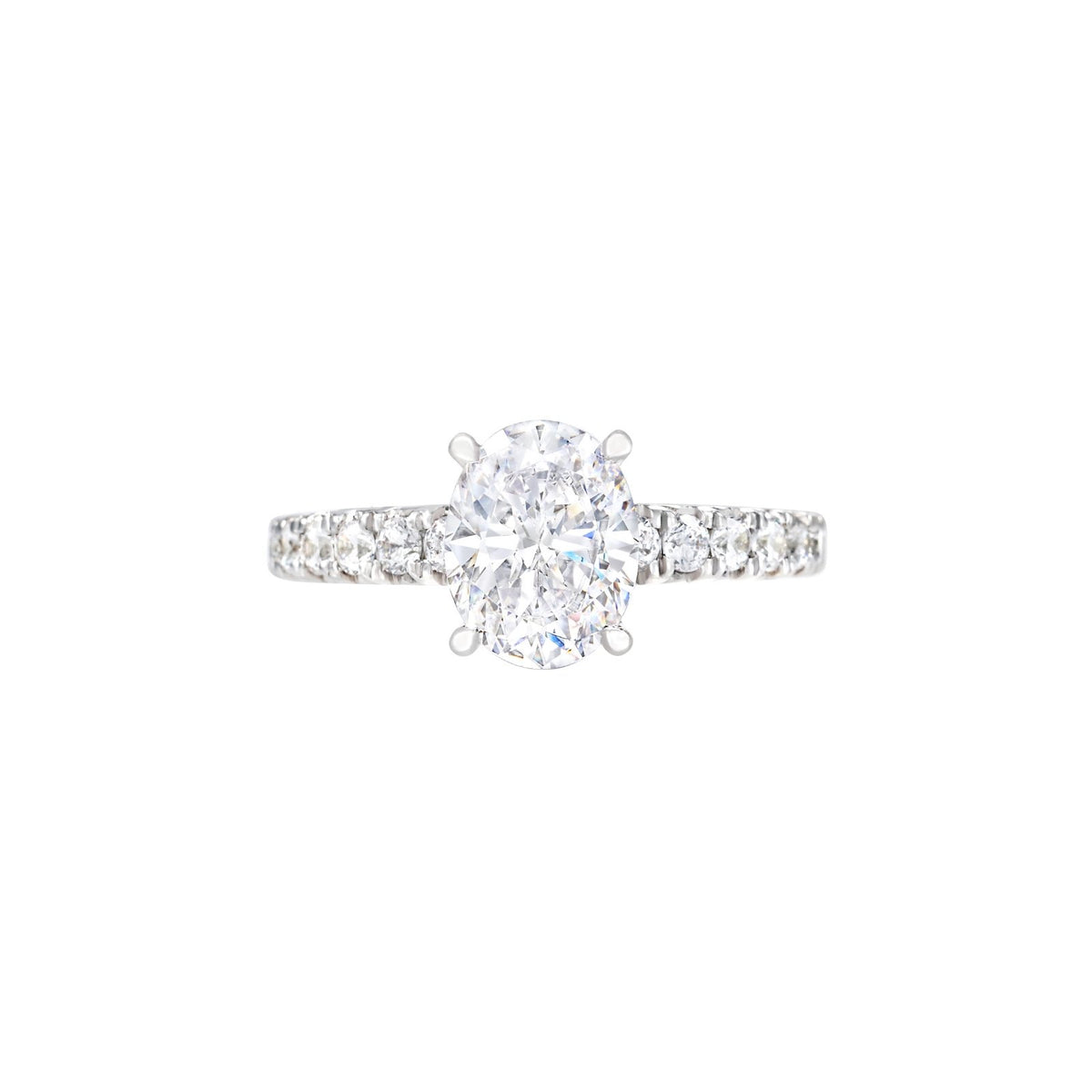 4-Prong Oval-cut Diamond Mounting Ring - DMNEL01054
