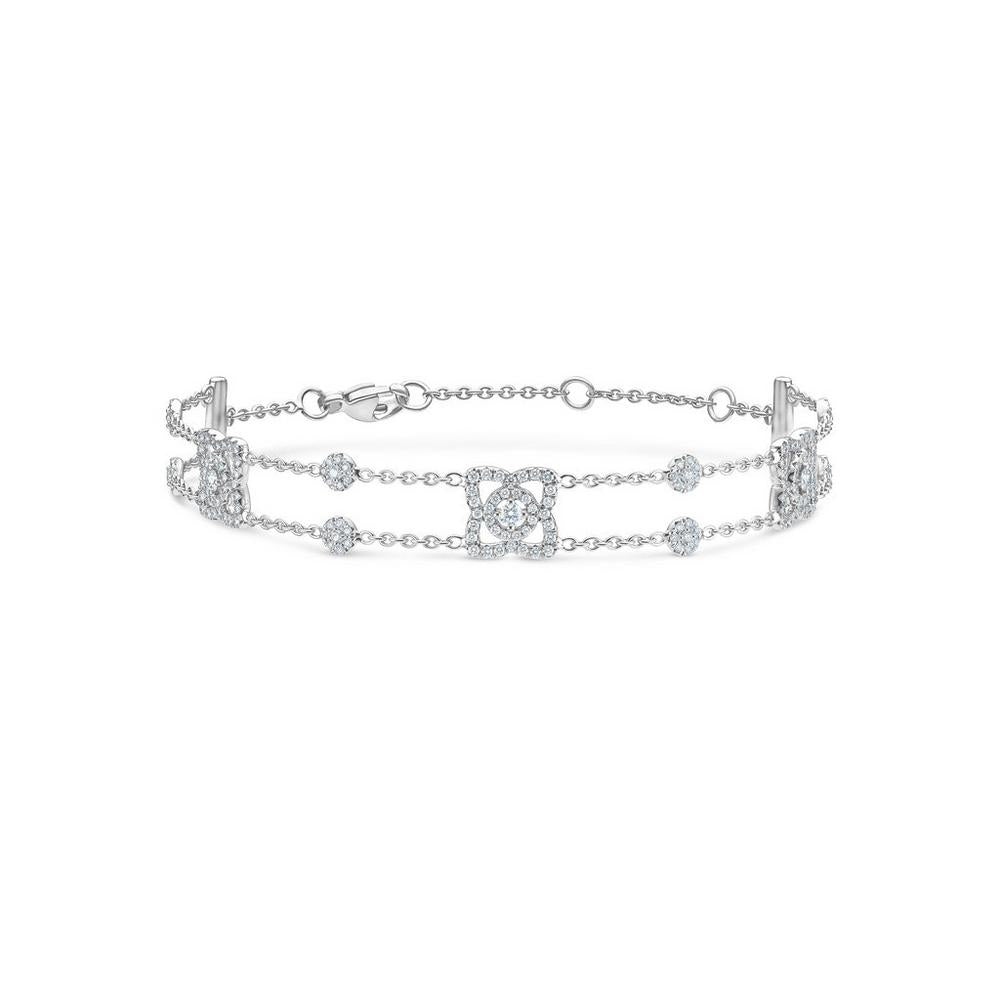 De Beer Lotus by De Beers White Gold Bracelet