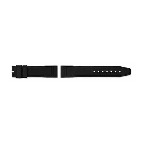 IWC Rubber Strap Black 20/18 interchangeable strap for pin buckle.
