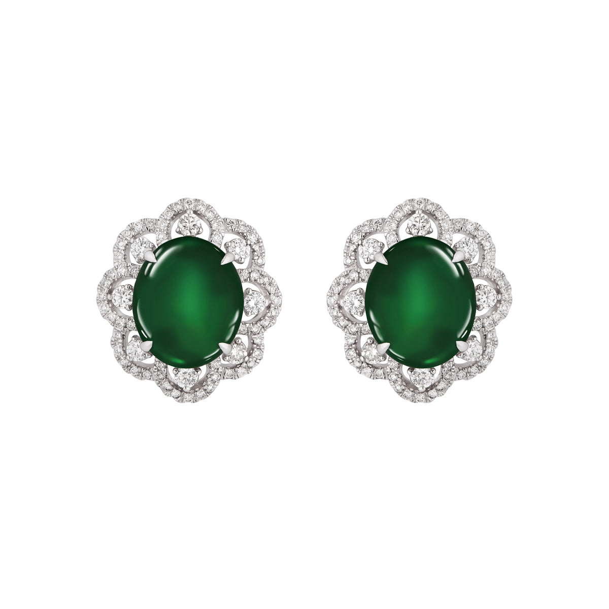 Jade Diamond Earrings