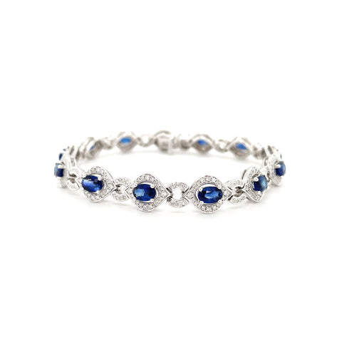 Sapphire Diamond Bracelet-Sapphire Diamond Bracelet