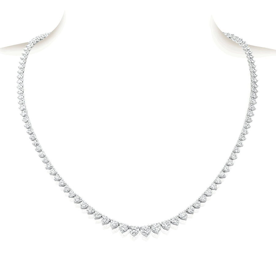A Link 18K White Gold Diamond Necklace -