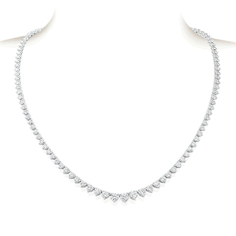 A Link 18K White Gold Diamond Necklace -