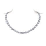 A Link 18K White Gold Diamond Necklace-A Link 18K White Gold Diamond Necklace -