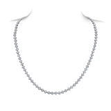 A Link 18K White Gold Diamond Necklace-A Link 18K White Gold Diamond Necklace -
