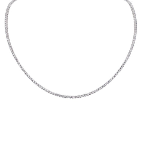 A Link 18K White Gold Diamond Necklace-A Link 18K White Gold Diamond Necklace - ANO12010MJ-WQJ180
