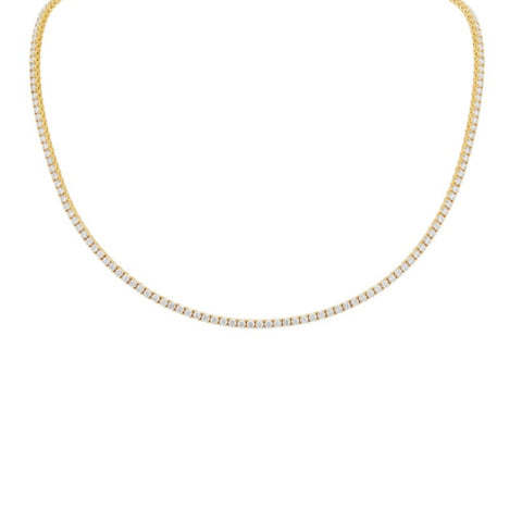 A Link 18K Yellow Gold Diamond Necklace-A Link 18K Yellow Gold Diamond Necklace - ANO12010OB-YQJ160
