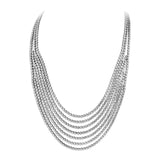 A Link 7 Rows Diamond Necklace -
