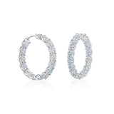A Link Diamond Hoop Earrings-A Link Diamond Hoop Earrings -