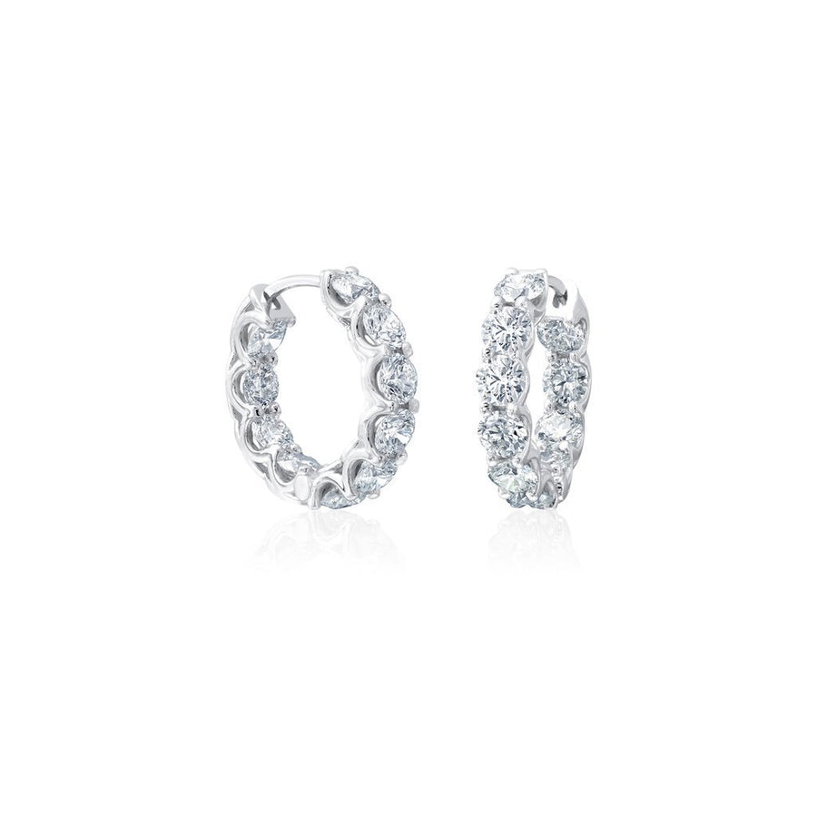 A Link Diamond Hoop Earrings -