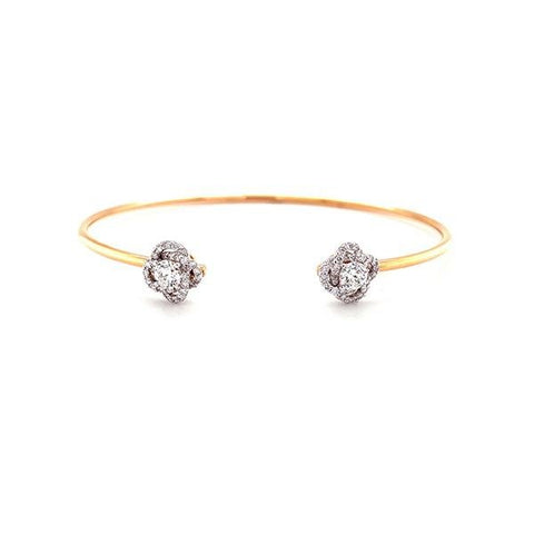 A Link Flower Diamond Bangle-A Link Flower Diamond Bangle -