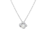 A Link Flower Diamond Necklace-A Link Flower Diamond Necklace -