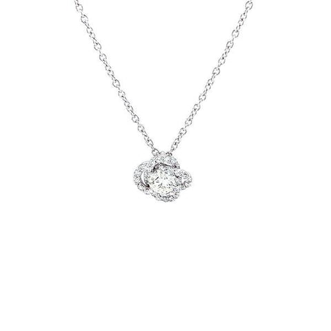 A Link Flower Diamond Necklace-A Link Flower Diamond Necklace -