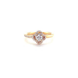 A Link Flower Diamond Ring-A Link Flower Diamond Ring -