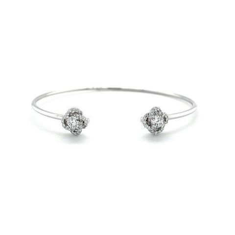 A Link Flower Flower Diamond Bangle-A Link Flower Flower Diamond Bangle -