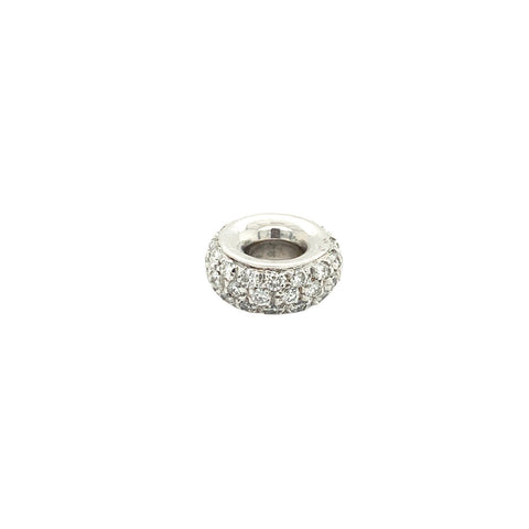 Aaron Basha 18K White Gold Spacer Diamond Pendant -
