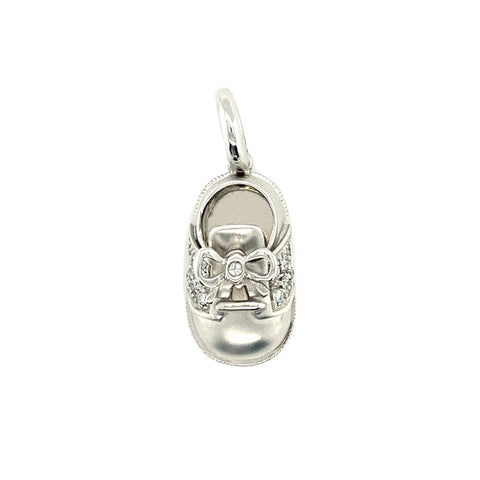 Aaron Basha Baby Shoe Diamond Pendant-Aaron Basha Baby Shoe Diamond Pendant -